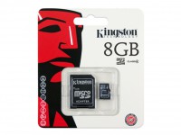 MICRO SD + ADAPTADOR KINGSTON 8GB